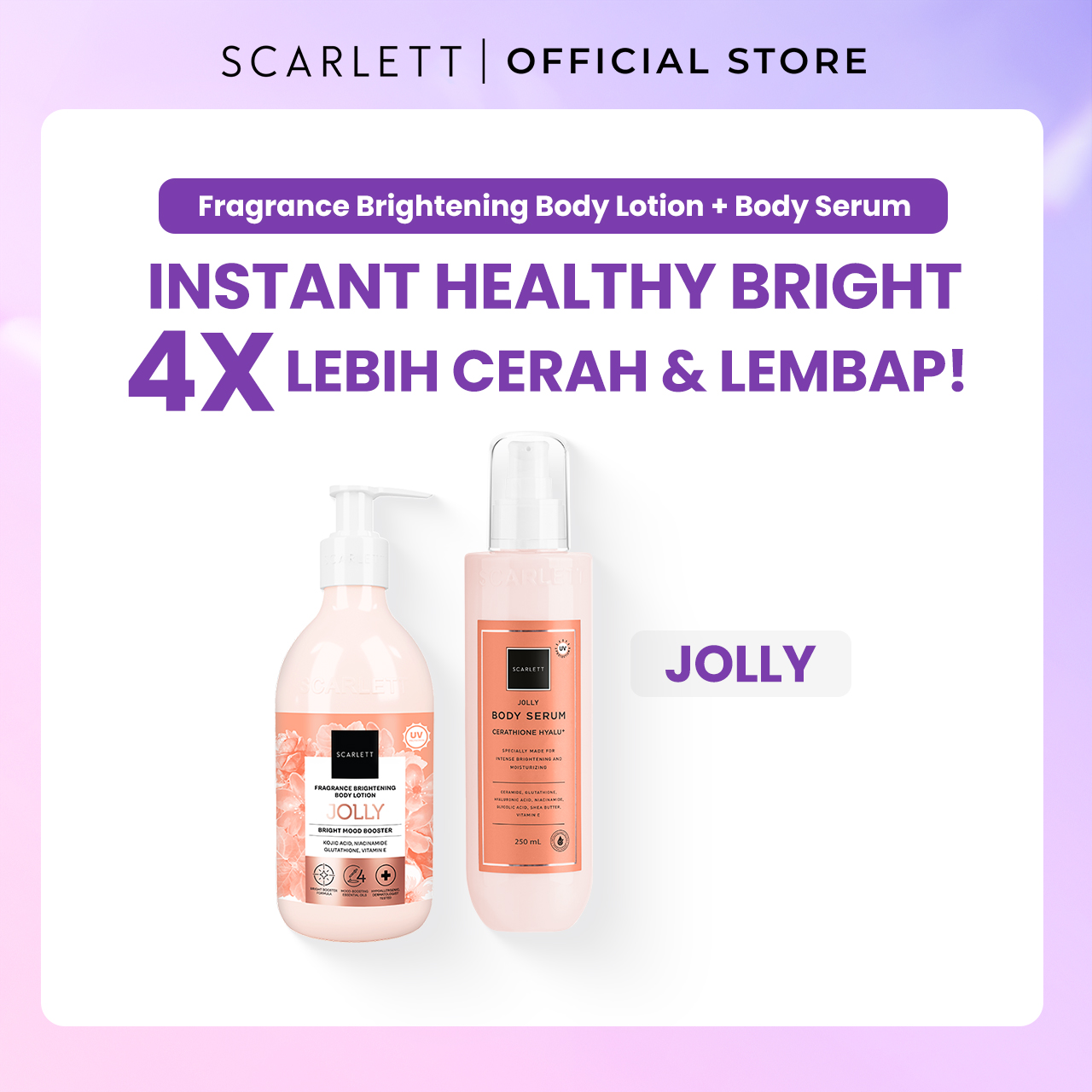 Scarlett Bundle Body Lotion + Body Serum (Jolly Booster)